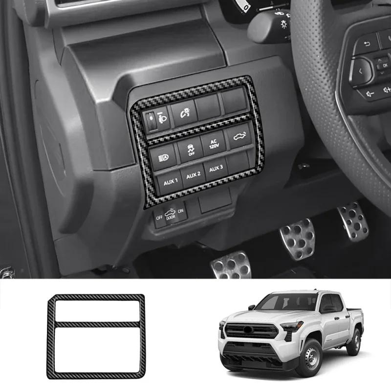 ABS Carbon Fiber For Toyota Tacoma 2024-2025 Central Control Trument Panel Steering Wheel Door Handle Interior Accessories