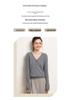2024 Autumn/Winter Slimming V-Neck Hollow Knit Cashmere Cardigan