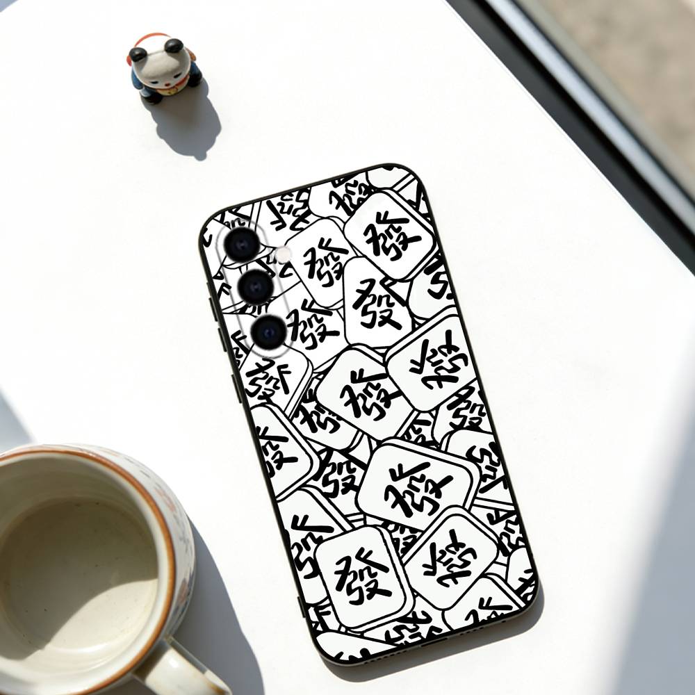 

Mahjong Phone Case Soft black For Samsung Galaxy A73,A72,A71,A70,A53,A52,A51 Samsung a72