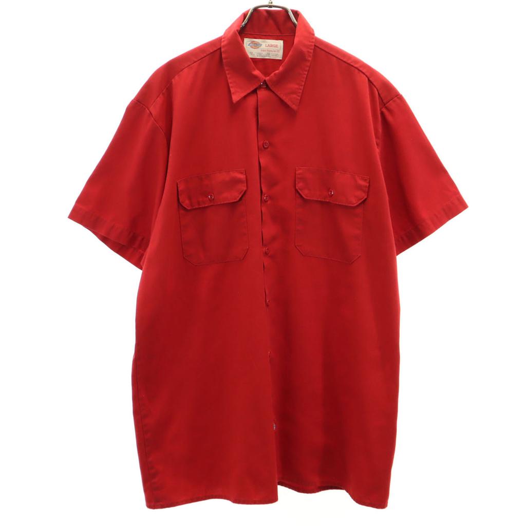 Dickies Short Sleeve Work Shirt L Red Men's Used