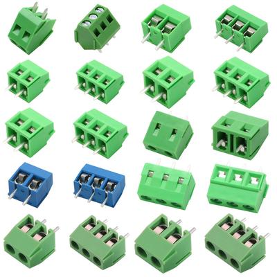 KF103/126/128/301/350/396-2Pinos/3Pinos Espaçamento 2.54/3.5/3.81/3.96/5.0/7.5mm Bloco Terminal de Emenda Tipo Parafuso PCB Terminal de Parafuso