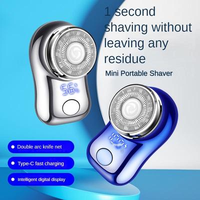 Mini Electric Travel Shaver Pocket Size Portable Electric Razor USB Rechargeable Painless Cordless Razor Face Beard Trimmer