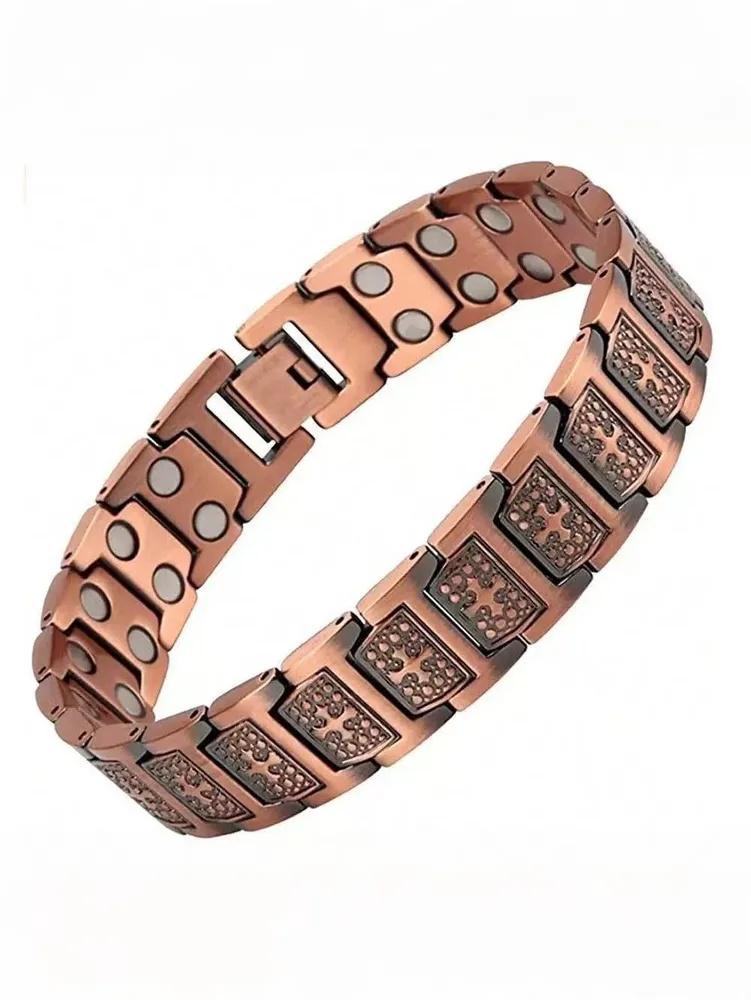 Магнитный браслет One Size бронзовый