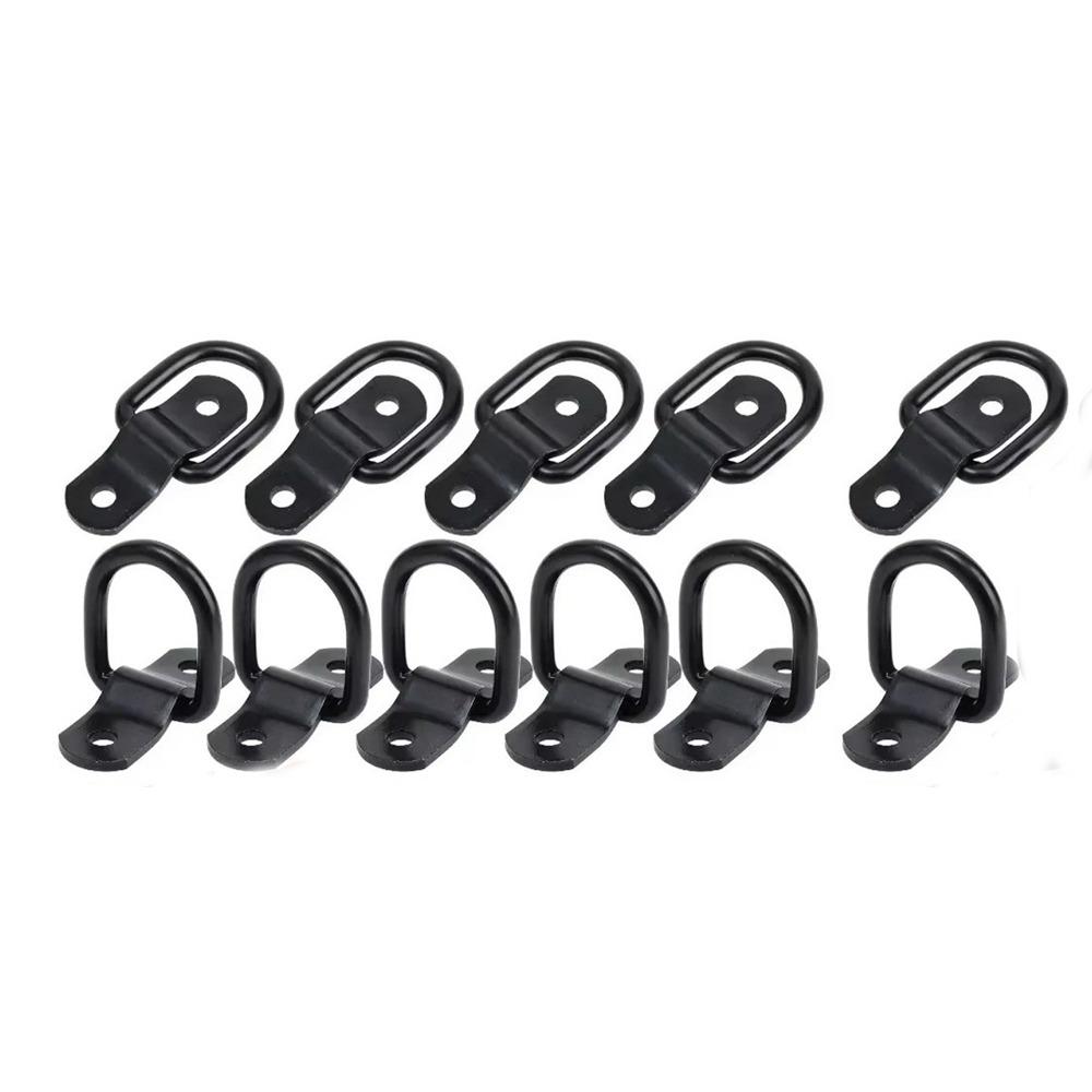 10Pcs Heavy Duty Cargo Tie Down Ring Universal Fit Fastener Ring Trailer Pull Hook  Van Mount