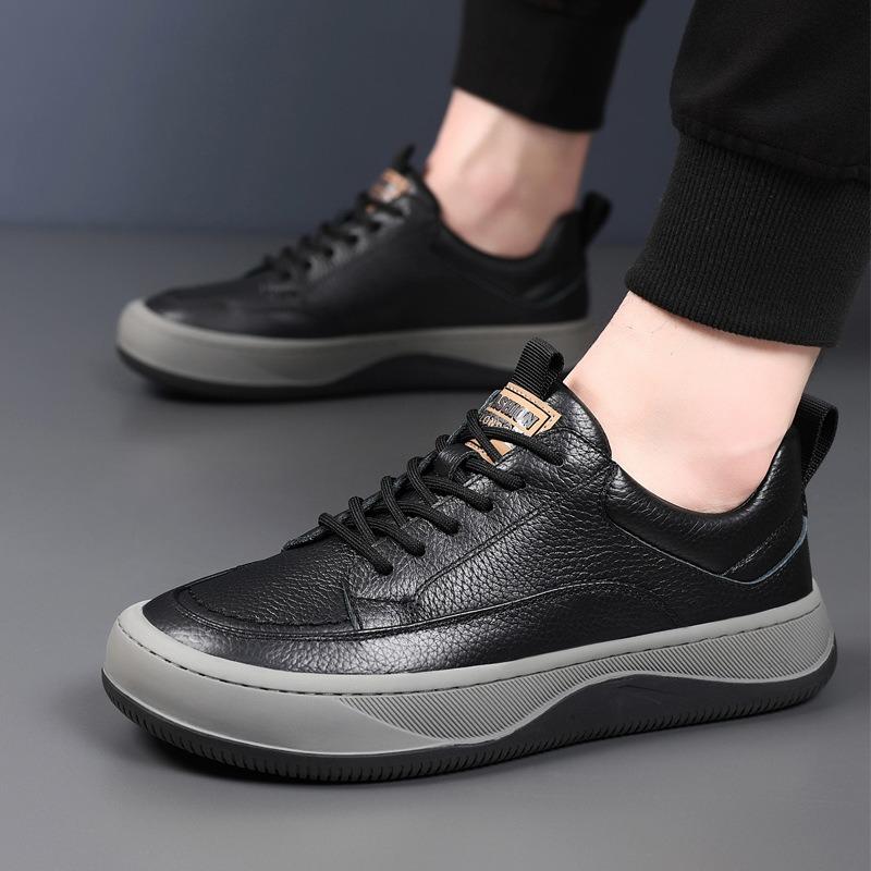 The first layer of cowhide autumn new men's casual shoes platform men's versatile men's shoes leather breathable shoes