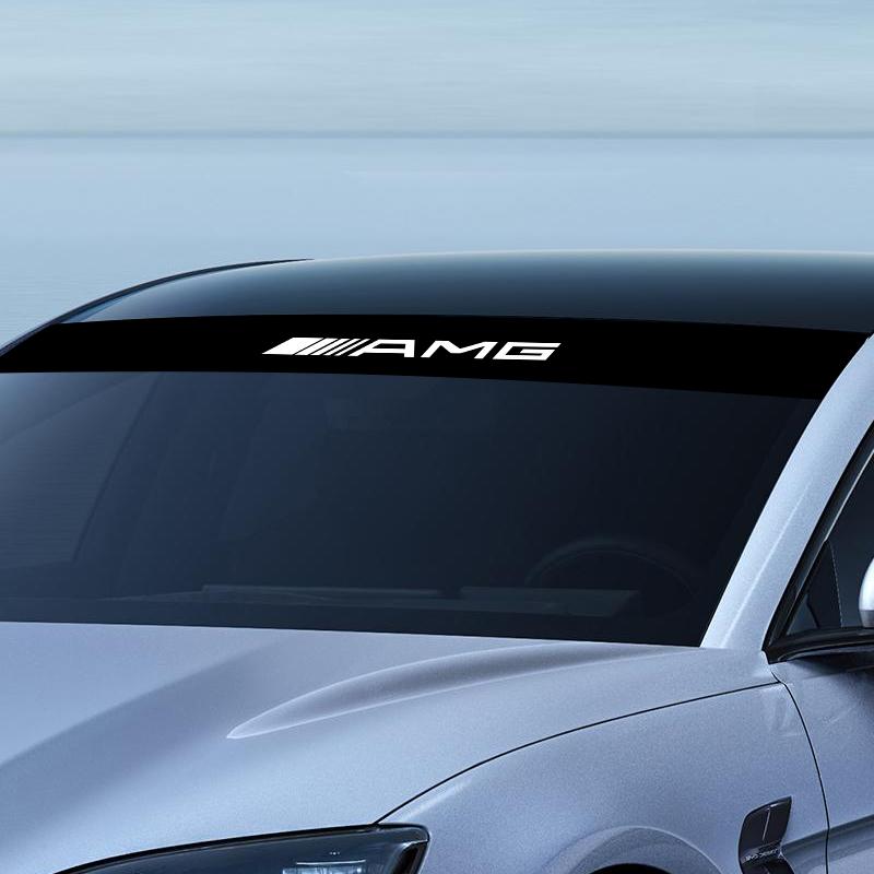 Bil Frontrute Klistremerker Foran og Bak Dekorativt Emblem For Mercedes Benz AMG W212 W205 W246 W177 W176 W213 GLC GLE GLS ML Velkommen Laserlampe