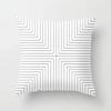 Home Decor Cushion Cover White Regular Line Print Polyester Pillowcase For Bedroom Living Room X Funda De Almohada