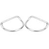 2Pcs Diving D Rings Bent for 5.08cm2.0in Webbing Weight Belt Stainless Steel Outdoor Activities