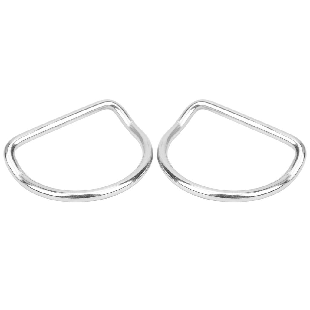 2 ks Potápěčské D-kroužky Ohnuté pro 5,08cm2,0in Popruh Zátěžový Pás Nerezová Ocel Outdoorové Aktivity