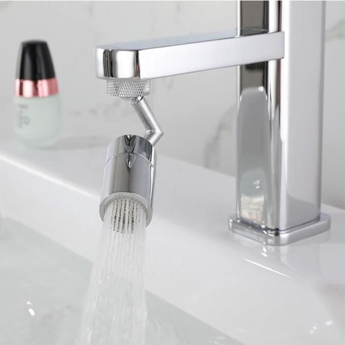 Universal 720-degree Rotating Adapter for Kitchen and Bathroom Faucet - Type WHITE