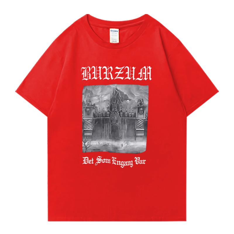 Vintage Hip Hop Burzum Band Printed streetwear Men Women Death rock Heavy metal short sleeve t-shirts Unisex 100% Cotton T shirt