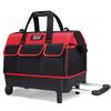 FMAFNLY Toolbox, Tool Bag, Trolley Case with Casters, 14 Pockets, Shoulder Strap, Large Storage, Specialized Bottom, Water-Repellent Finish, 20-inch,