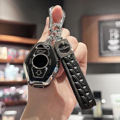 Husă pentru chei de mașină cu șnur din piele lucrată manual pentru BMW Seria 3 5 7 M3 M5 M6 X3 X5 Z3 Z4 Z8