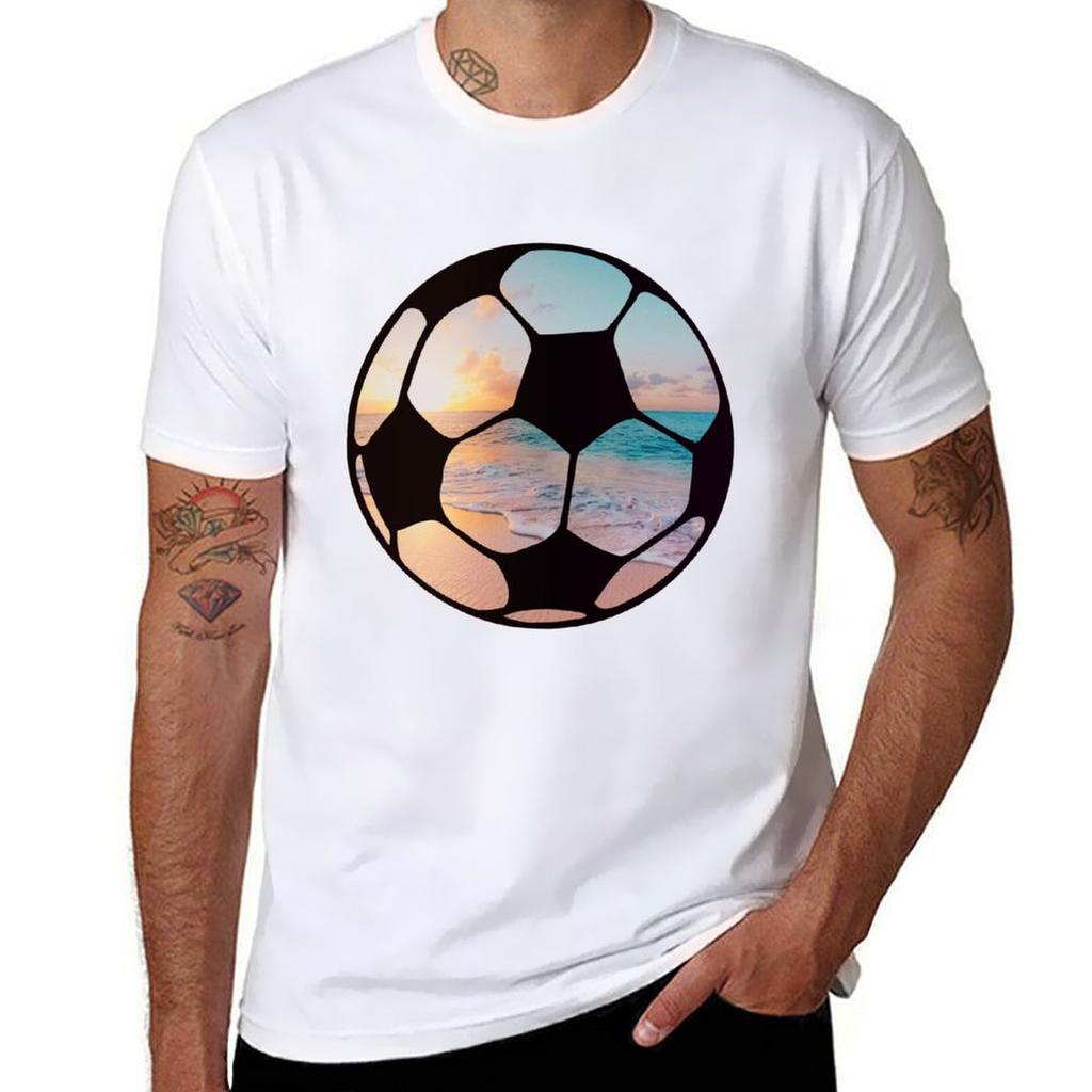 Summer Beach Soccer Season Tshirt Outdoor Work Short Sleeve Top