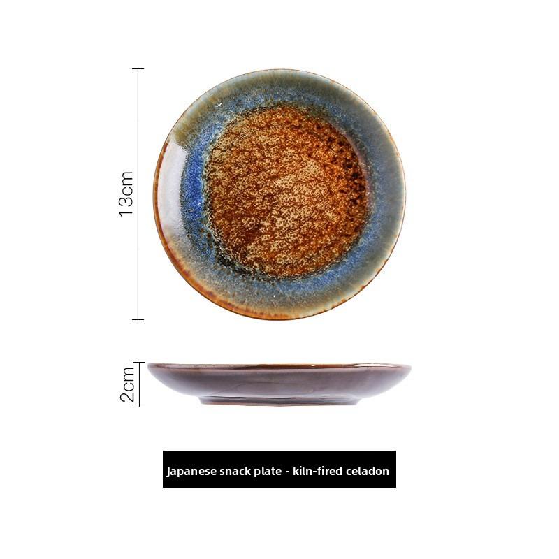 5-inch Small Ceramic Saucers Japanese-style Tableware for Home Use Vinegar Saucers Condiment Saucers Creative Snack Plates