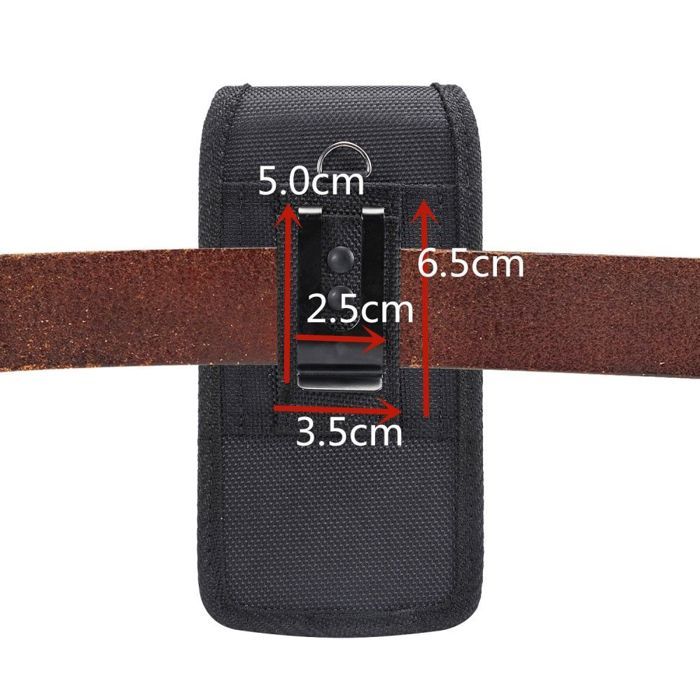 Pour Ulefone Power Armor 19 (2023) Étui Housse Ceinture Verticale Cuir Nylon - Noir
