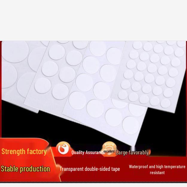 Seamless Round Transparent Acrylic Double-Sided Adhesive Dots for Balloons, Car Ornaments, Wedding Decor, and New Year Pictures.