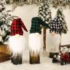 Rudolph Plaid Faceless Old Man Bottle Cap Cover - Christmas Decoration Props