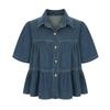 PAIGEFLYNN Tiered Tiered Denim Blouse_S5Bbl052C