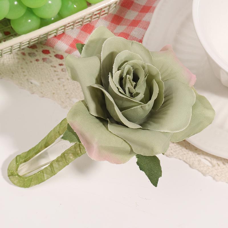 

Romantic Rose Atmosphere Sweet Artificial Flower Hair Clip For Women Large Cute Duckbill Hair Accessory