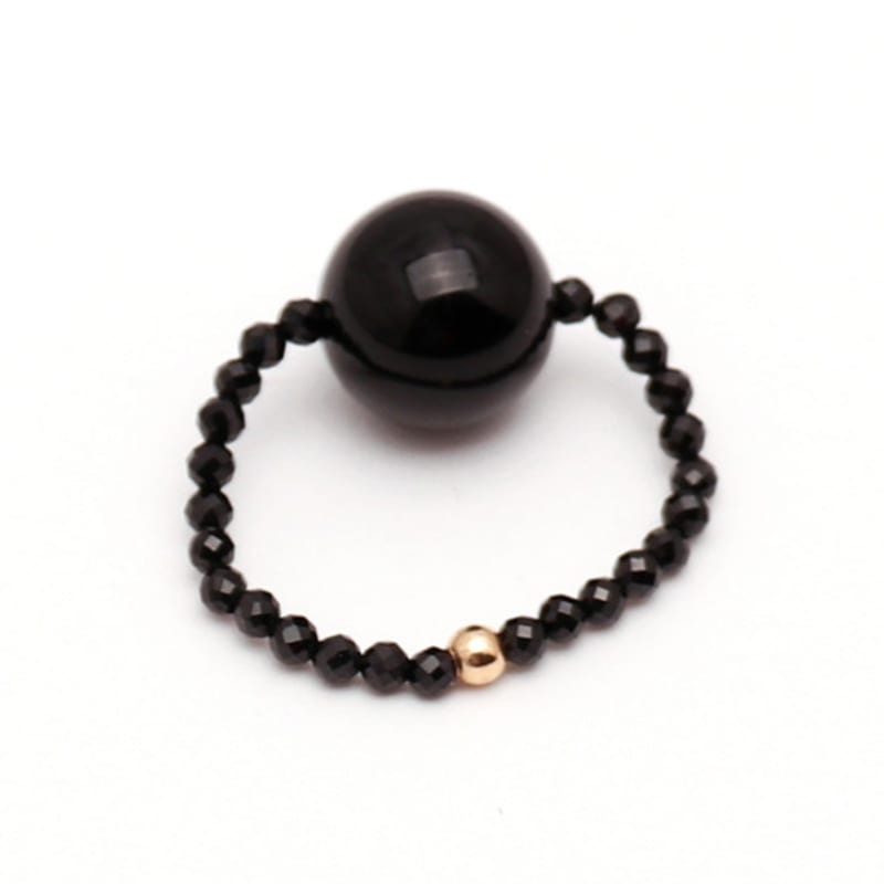Less is more Onyx Ball Ring