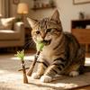Silberwein Katzenspielzeug Natürliches Holz Katzenkaupielzeug Sicheres Zahnpflegespielzeug Katzen-Kicker-Spielzeug für Kätzchen zum Zahnen Alleinunterhaltung