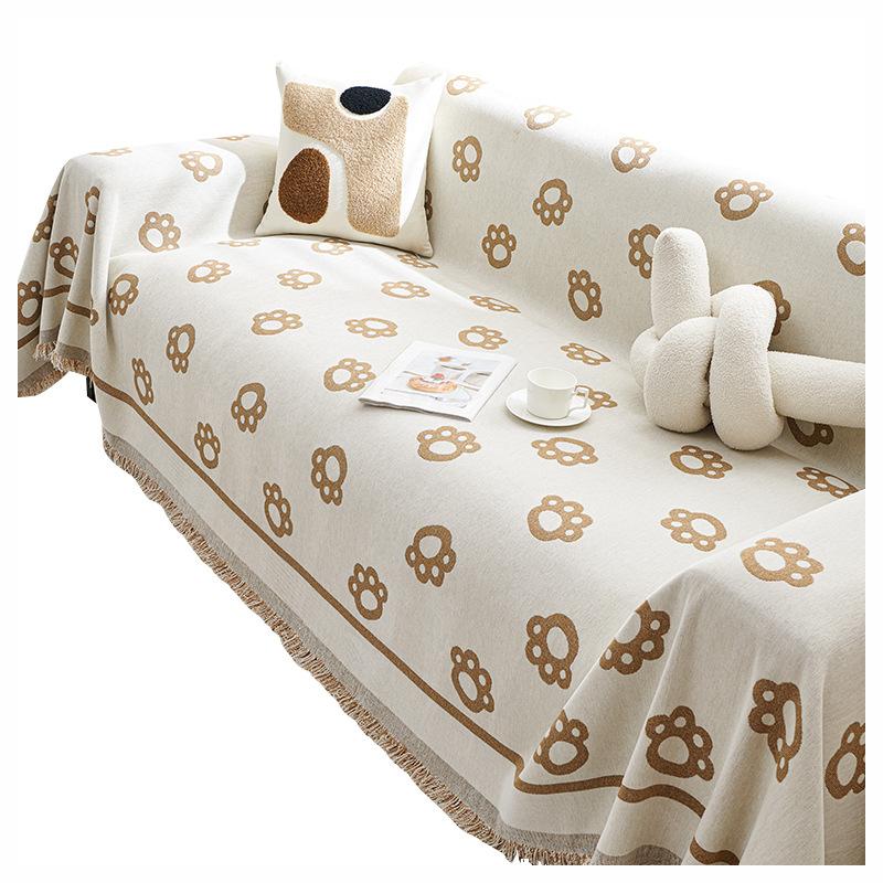 Cartoon Simple Style Sofa Cover Towel Chenille Four Seasons Universal Sofa Cover Universal Cover Non-Slip Anti-Scratching Mat