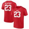 Christian McCaffrey #23 San Francisco 49ers Spieler NFL T-Shirt Rot