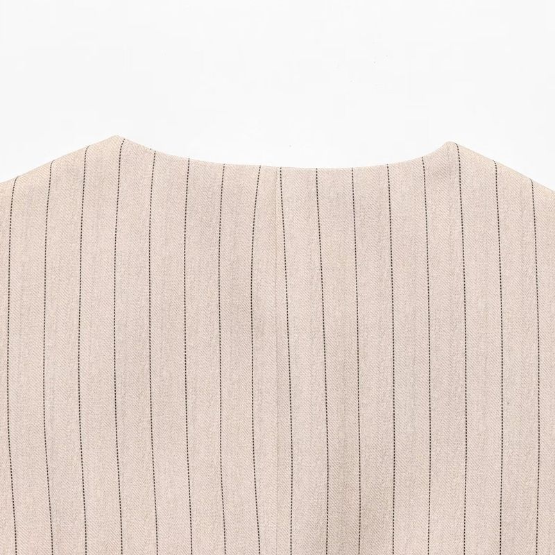 Kaslead New Women Clothes Western Style Fashion Stripe Short Vest Striped Pants 4387158 4387058