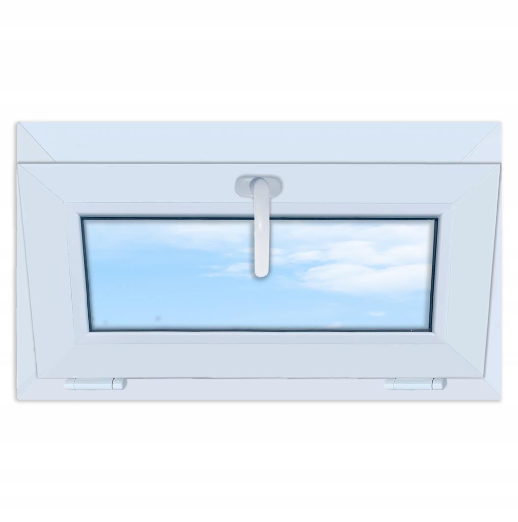 Okno Zlatý dub PVC výklopné 70x40cm, Nové 700x400 mm dvoudílné výklopné