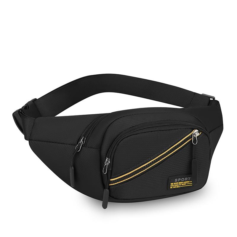 

Многофункциональная поясная сумка Мужская большая вместимость Сумка для мобильного телефона Уличная нагрудная сумка Спортивная сумка через плечо для бега Y622-3 чёрный