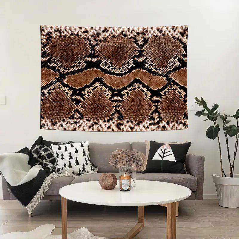 Exotic snakeskin tapestry in boho style 75x100