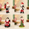 New Christmas Santa Claus Ornaments 10cm Resin Material Miniatures Model Doll House Accessories Mini Statue Doll Home Decor