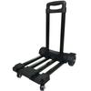 Compact Folding Hand Truck: Portable Four-Wheel Small Trailer Cart for Travel, Shopping, and Luggage Transport.