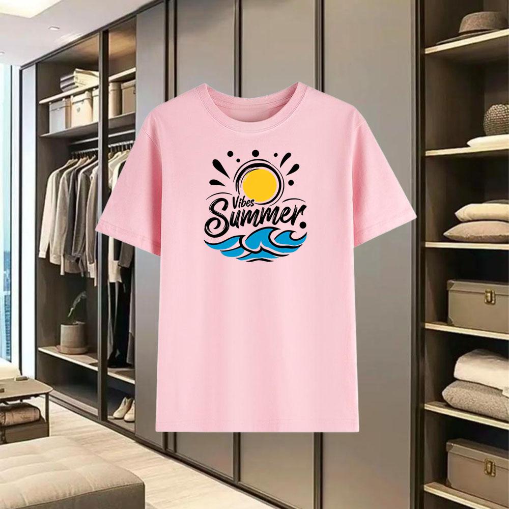 Men's High-Quality 100% Cotton Short - Sleeve T - Shirt for Summer-Casual Comfortable Breathable and Versatile Crew - Neck Top