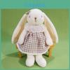 Plush Rabbit Toy With Bow And Dress Decoration Fur For Kids Birthday Gift