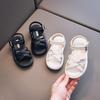 Baby Girls Sandals White Thick Bottom Soft Open Toe Solid Color Roman Sandalias Summer Big Kids Girls Beach Shoes Size