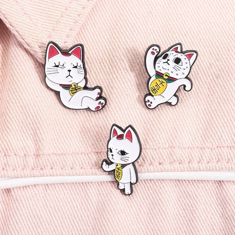 DIY Enamel Pins Turbo Granny Cat Spying Metal Badge New Lapel Pin  Clothes Decoration