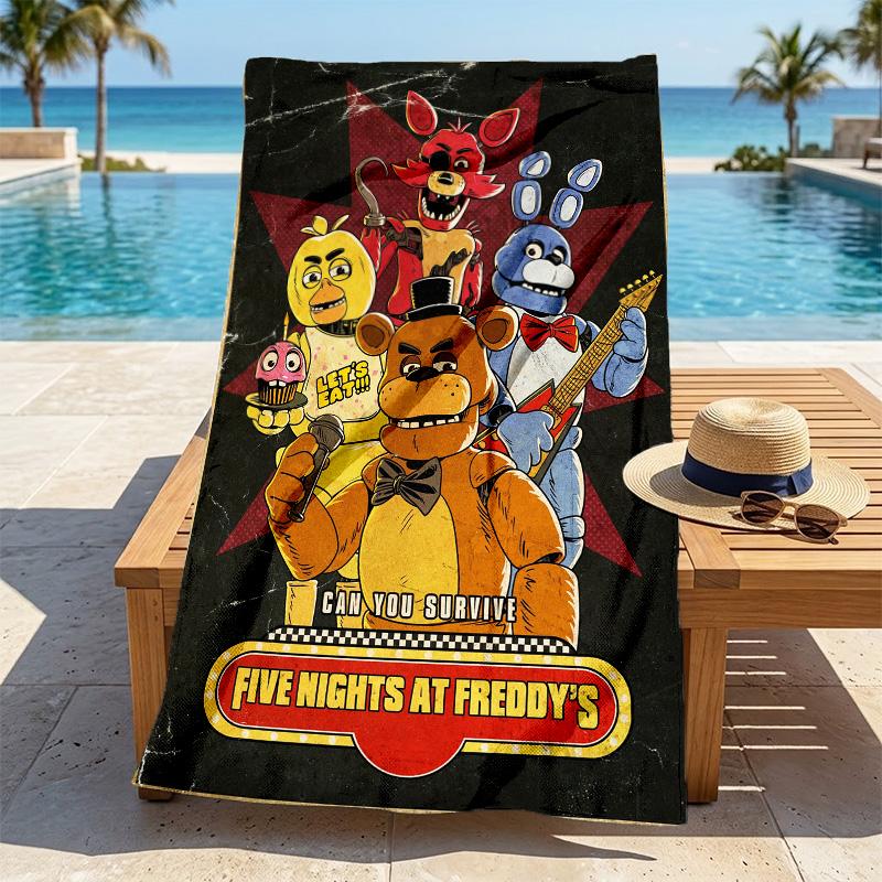 Fnaf Horror Stylish Digital Printing Beach Towel Quick Drying Absorbent Blanket For Beach Pool Gym Travel Christmas Gift C9211967