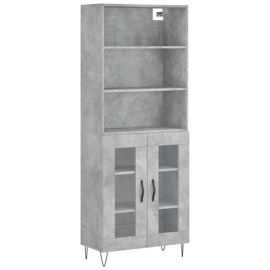 Highboard Concrete Grey 69.5 x 34 x 180 cm Particleboard