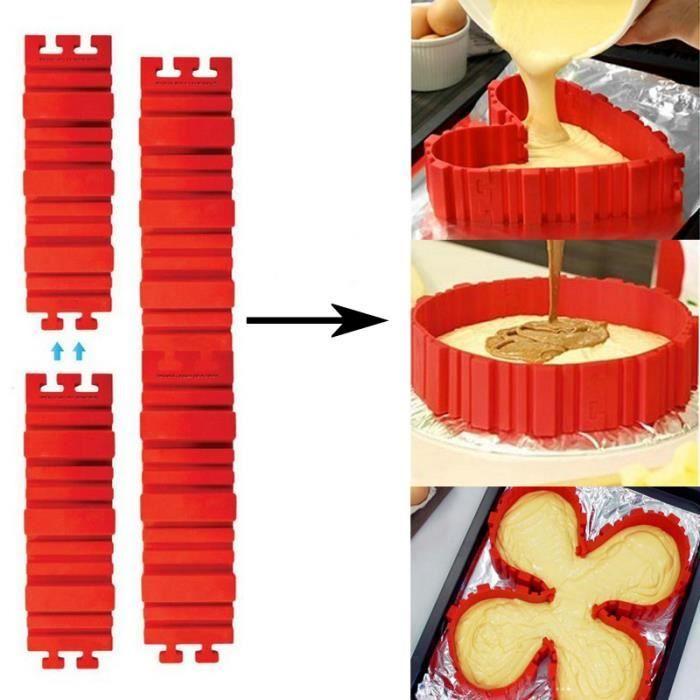 Moule en silicone - Magique - 4pcs - Forme de cœur - Résistant à 450°F - Multifonctionnel