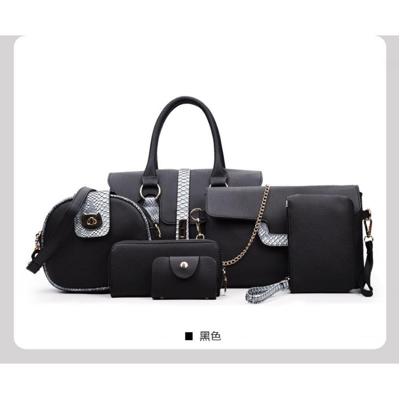 Women's Bag New Fashionable Six-piece Set, Mother and Child Bag Large-capacity Shoulder Portable Messenger Bag