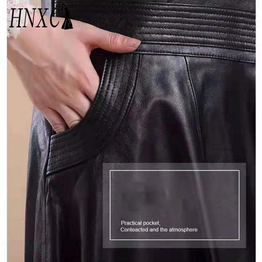 HNXC Women's Fashion Casual Solid Color Print Summer Spring Skirt