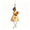 Hand Painted Ballerina Lady Figurine with Dangling Legs Whimsical Dancing Lady Hanging Ornament Vintage Women's Shaped Decor
