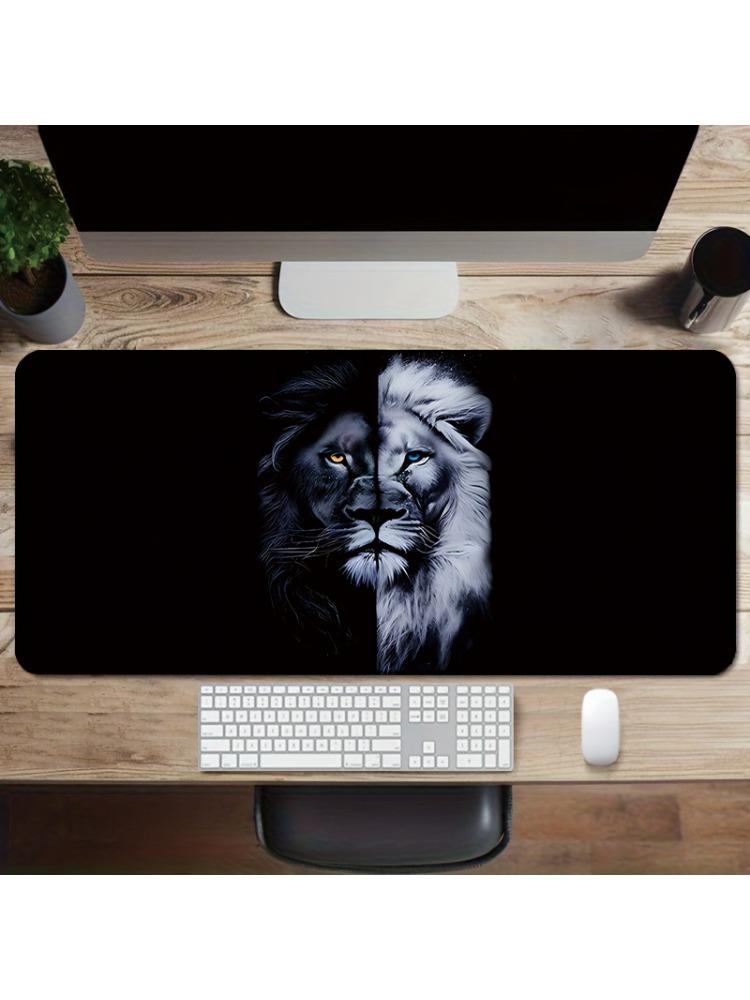 Lion Design Large Mouse Pad 400x900 NonSlip Rubber Base Smooth Surface Desk Mat for Office Gaming Accessories Desk Pad Table Mat