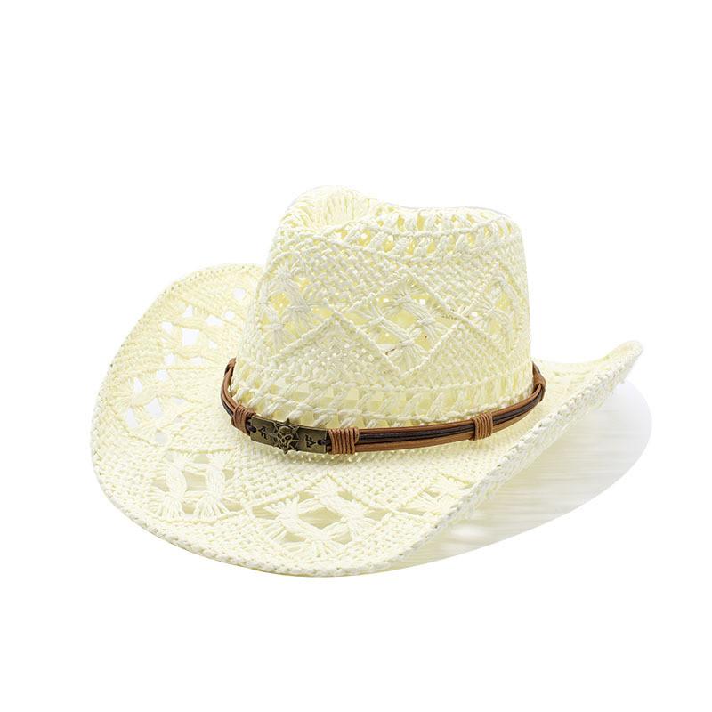 Handwoven Grass Hat With Large Brim Sunshade And Ventilated Design For Summer Fashion