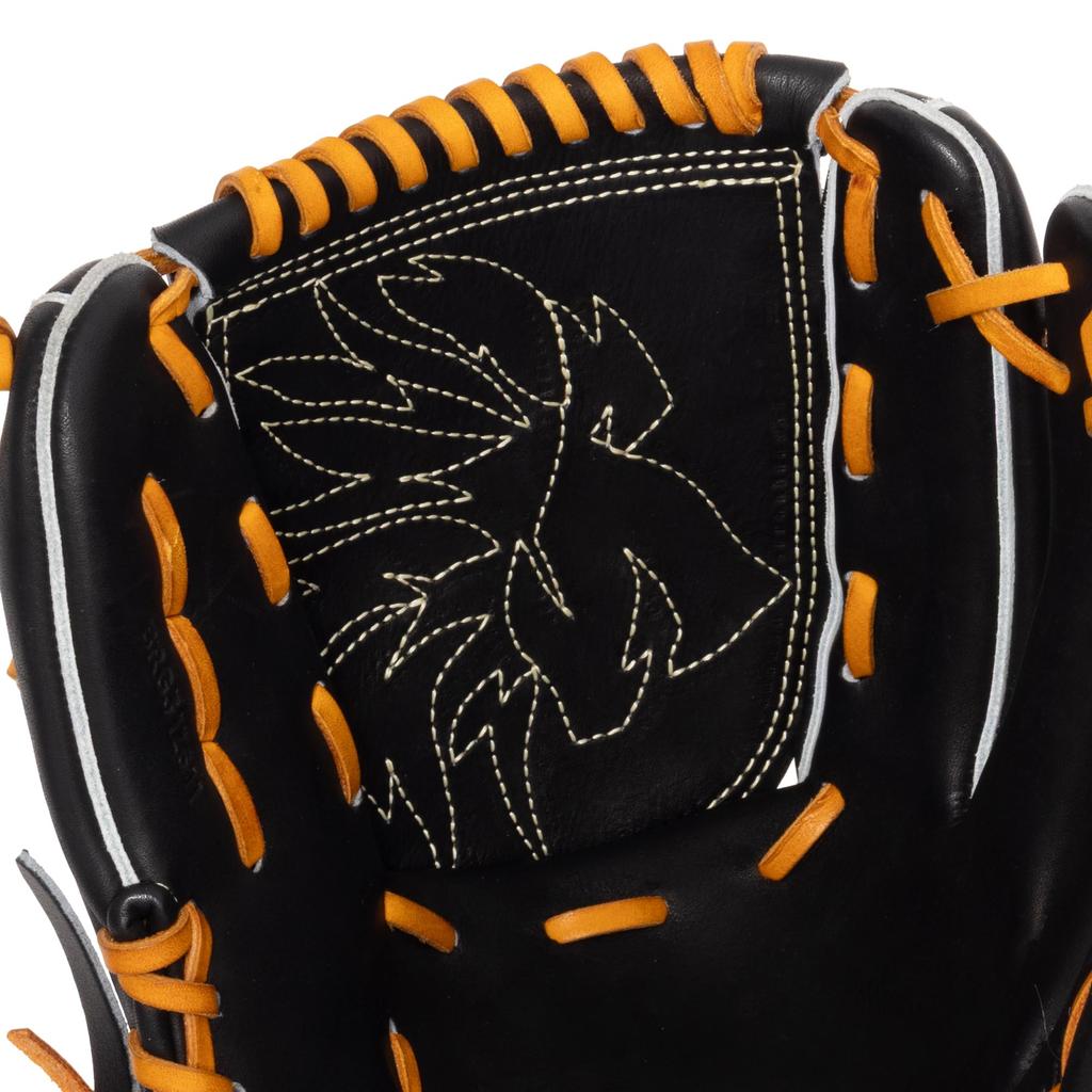 ZETT Neo Status Soft Baseball Black x Oak Size BRG312611 Glove, Pitcher's Glove, Right-Handed Throw, Brown, 4,