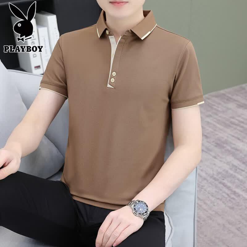 PLAYBOY Men s Casual Slim Fit Short Sleeve Polo Shirt M