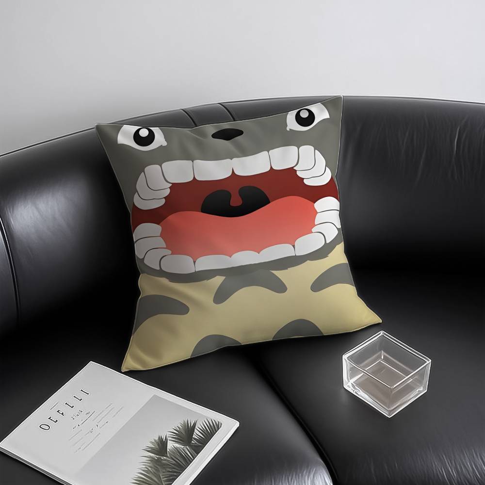 Anime T-Totoro Pillow Case Anti-Dustmite Invisible Zipper Sofa Bed