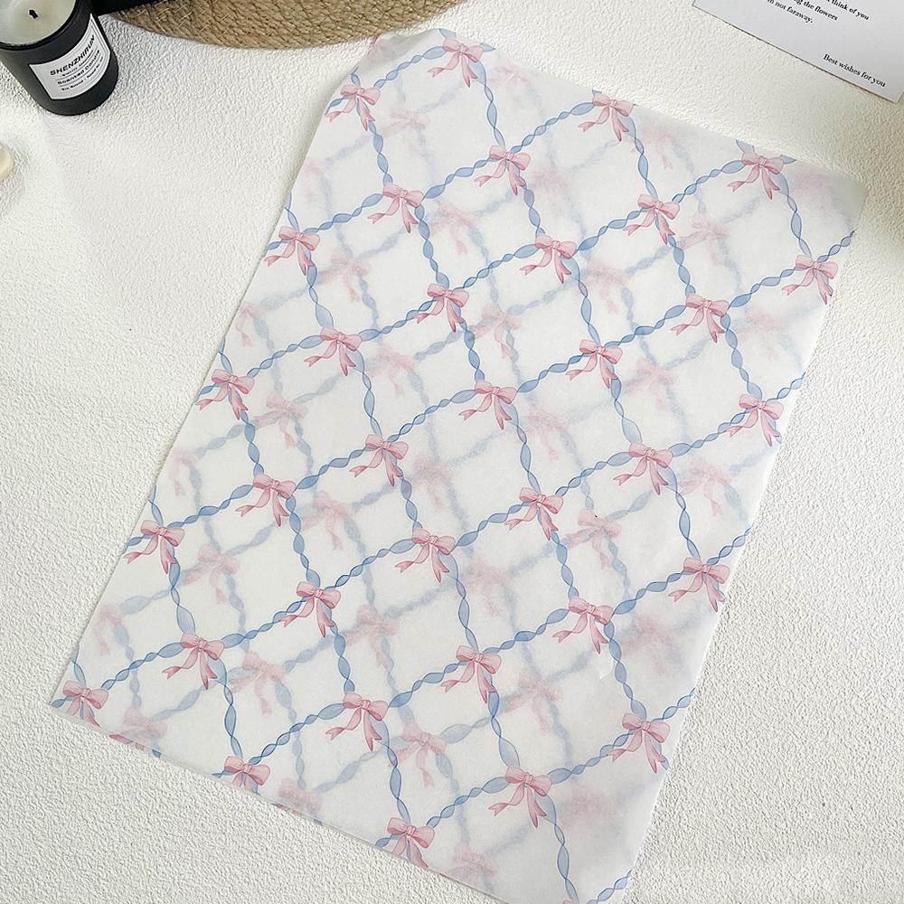 

10 Sheets 50x35cm Bowknot Tissue Paper Gift Wrapping Paper Silver Snowflake Strawberry Flower Bouquet Packaging Decoration Paper